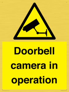 Doorbell camera in operation